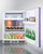 Summit BRF611WHPADA 5.1 Cu. Ft. Lavender Purple Door White Undercounter Refrigerator-Freezer - 115 Volts