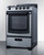 Summit RGH24RSS 24" W Stainless Steel Under Cabinet Convertible Range Natural Gas Range and Convertible Hood Set - 36,000 BTU