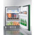 Summit BRF631BKG 5.1 Cu. Ft. Emerald Green Door Jet Black Undercounter Refrigerator-Freezer - 115 Volts