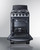 Summit PROEL20SS 20" W Black Porcelain Cabinet Stainless Steel Door Electric Coil Range - 220 Volts