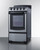 Summit PROEL20SS 20" W Black Porcelain Cabinet Stainless Steel Door Electric Coil Range - 220 Volts