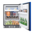 Summit BRF631BKBADA 5.1 Cu. Ft. Cobalt Blue Door Jet Black Undercounter Refrigerator-Freezer - 115 Volts