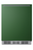 Summit BRF631BKGADA 5.1 Cu. Ft. Emerald Green Door Jet Black Undercounter Refrigerator-Freezer - 115 Volts