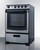 Summit REXH24RSS 24" W Stainless Steel Under Cabinet Convertible Range Electric Range and Convertible Hood Set - 220 Volts