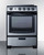 Summit REXH24RSS 24" W Stainless Steel Under Cabinet Convertible Range Electric Range and Convertible Hood Set - 220 Volts
