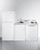 Summit ACKDW72 71" W Stainless Steel and White Finish All-In-One Combination Kitchenette with Dishwasher - 115 Volts