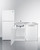 Summit ACKDW72 71" W Stainless Steel and White Finish All-In-One Combination Kitchenette with Dishwasher - 115 Volts