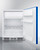 Summit BRF611WHBADA 5.1 Cu. Ft. Cobalt Blue Door White Undercounter Refrigerator-Freezer - 115 Volts