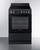Summit REXT24BL 24" W Black Cabinet and Door Electric Smooth-Top Range - 240 Volts