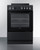 Summit REXT24BL 24" W Black Cabinet and Door Electric Smooth-Top Range - 240 Volts
