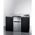 Summit CK55ADASINKL 54.13" W Stainless Steel and Black Finish Sink Left Side All-In-One Combination Kitchenette -115 Volts
