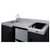 Summit CK55ADASINKL 54.13" W Stainless Steel and Black Finish Sink Left Side All-In-One Combination Kitchenette -115 Volts