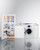 Summit ACKSPWD82 83" W Stainless Steel and White Finish All-In-One Combination Kitchenette with Washer or Dryer Combo - 115 Volts