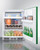 Summit BRF611WHG 5.1 Cu. Ft. Emerald Green Door White Undercounter Refrigerator-Freezer - 115 Volts