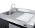 Summit ACK63GASBSS 63" W Stainless Steel and Black Finish All-In-One Combination Kitchenette - 115 Volts