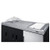 Summit CARTOS54LG 57.88" W Stainless Steel and Black Finish 6 Shelves Portable Outdoor Kitchenette with Glass Door Refrigerator - 115 Volts