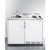 Summit C48ELPUMPMB 47.25" W White Stainless Steel Installed On a Dolly with Four Casters All-In-One Kitchenette - 115 Volts