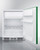 Summit BRF611WHGADA 5.1 Cu. Ft. Emerald Green Door White Undercounter Refrigerator-Freezer - 115 Volts