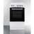 Summit REXT20W 20" W White and Black Door Ceramic Glass Cooking Surface Electric Smooth-Top Range - 240 Volts