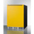 Summit BRF631BKYADA 5.1 Cu. Ft. Black Saffron Gold Door Jet Black Undercounter Refrigerator-Freezer - 115 Volts