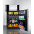 Summit MRF6BK2SSA 5.8 Cu. Ft. Black Combination Refrigerator or Microwave - 115 Volts