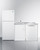Summit ACKDW721G 72" W OA Stainless Steel and White Finish All-In-One Combination Kitchenette with Dishwasher - 115 Volts
