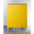 Summit BRF631BKY 5.1 Cu. Ft. Saffron Gold Door Jet Black Undercounter Refrigerator-Freezer - 115 Volts