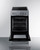 Summit REXT20SS 20" W Black Stainless Steel Door Electric Smooth-Top Range - 240 Volts