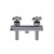 Component Hardware KL43-4050 4" OC Inlets Polished Chrome Cross Handles Deck Mount Concealed Mixing Valve
