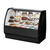 True TGM-R-59-SC/SC-B-W 59.25" W Curved Glass 3 Shelves Glass Merchandiser
