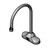 T&S Brass EC-3107-7XF1THG 4" Centers Deck Mount Gooseneck Spout with 1.0 GPM Electronic Faucet