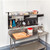 Cambro EWSA36PREP110 18" x 36" Black Camshelving Elevation Series Wall Shelving Prep Station Add-On Kit