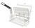 Omcan USA 80931 Black Handle Nickel Plated Wire Steel Burrito Fryer Basket