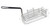Omcan USA 80931 Black Handle Nickel Plated Wire Steel Burrito Fryer Basket