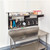 Cambro EWSA36TASK110 18" x 36" Black Camshelving Elevation Series Wall Shelving Task Station Add-On Kit