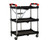 Omcan USA 47108 220.5 Lbs. Black Polypropylene Small Folding Dining Cart