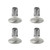 BK Resources BK-SSQFAF-WH-4 2000 Lbs. Stainless Steel 16 Gauge Flange Foot with Holes