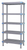 Quantum QP243086VS-5 30" W x 24" D x 86" H Gray Polymer 5 Open Millenia Shelving Unit