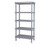 Quantum QP246050VS-5 60" W x 24" D x 50" H Gray Polymer 5 Open Millenia Shelving Unit