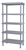 Quantum QP243086SS-5 30" W x 24" D x 86" H Gray Polymer 5 Solid Millenia Shelving Unit
