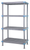 Quantum QP242474VS-4 24" W x 24" D x 74" H Gray Polymer 4 Open Millenia Shelving Unit