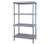 Quantum QP246086V3S1 60" W x 24" D x 86" H Gray Polymer 3 Open and 1 Solid Millenia Shelving Unit