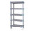 Quantum QP247274SS-5 72" W x 24" D x 74" H Gray Polymer 5 Solid Millenia Shelving Unit
