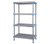 Quantum QP243662VS-4 36" W x 24" D x 62" H Gray Polymer 4 Open Millenia Shelving Unit