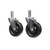 Component Hardware CSTPK-5PRS-SP1 5" Dia. Black Polyolefin Wheel Swivel Ring Stem Caster Pack