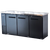 Spartan Refrigeration SBBB-72 72.75" W Black Stainless Steel 3 Solid Doors Back Bar - 115 Volts