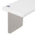 Vollrath 38075 75 1/2" W x 8" D x 1" H White ServeWell Poly Cutting Board for Operator Side
