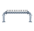 Micro Matic BG-U-12KR Stainless Steel 12 Faucets Glycol Cooled Biergarten "U" Draft Beer Tower
