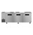 Hoshizaki ULR93B 30.17 Cu. Ft. Three-Section Solid Door Stainless Steel Reach-In Steelheart Series Undercounter Refrigerator - 115 Volts