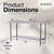 Allmont 24" x 60" 16 Gauge Stainless Steel Work Table with SS Undershelf and Legs